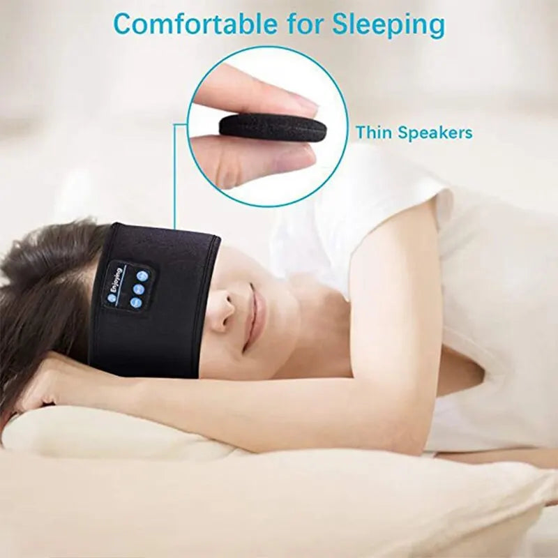 Bluetooth Headphones: Sports Headband, Music Eye Mask, Elastic Wireless Earphones for Sleeping