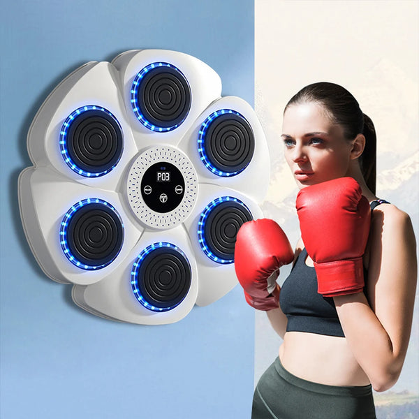 Music Boxing Machine Smart Bluetooth-Compatible Boxing Reaction Wall Target RGB Light Home Exercise Punching Training Equipment