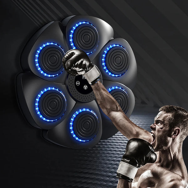 Music Boxing Machine Smart Bluetooth-Compatible Boxing Reaction Wall Target RGB Light Home Exercise Punching Training Equipment