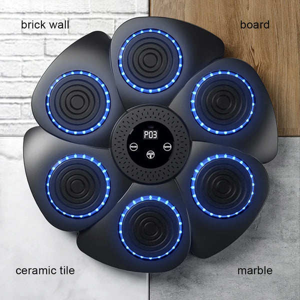 Music Boxing Machine Smart Bluetooth-Compatible Boxing Reaction Wall Target RGB Light Home Exercise Punching Training Equipment