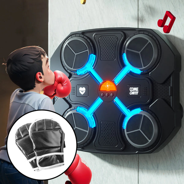 Smart Bluetooth Boxing Trainer with LED Lights, Music Punch Wall Target, Home Gym Equipment