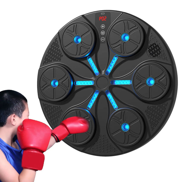 Smart Bluetooth Boxing Trainer with LED Lights, Music Punch Wall Target, Home Gym Equipment